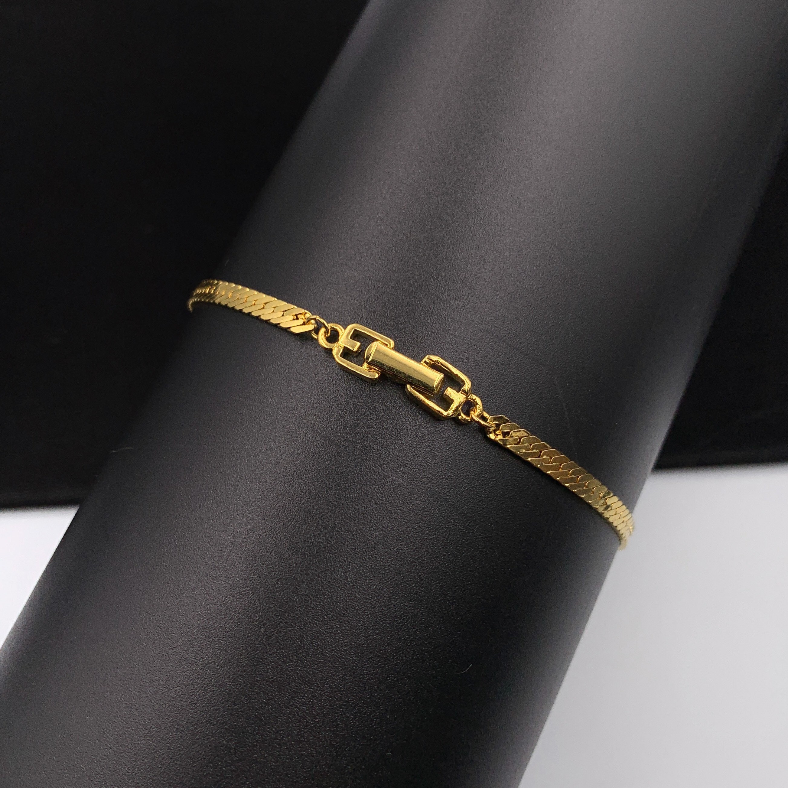 GIVENCHY Vintage Gold Plated Chain Bracelet - Etsy