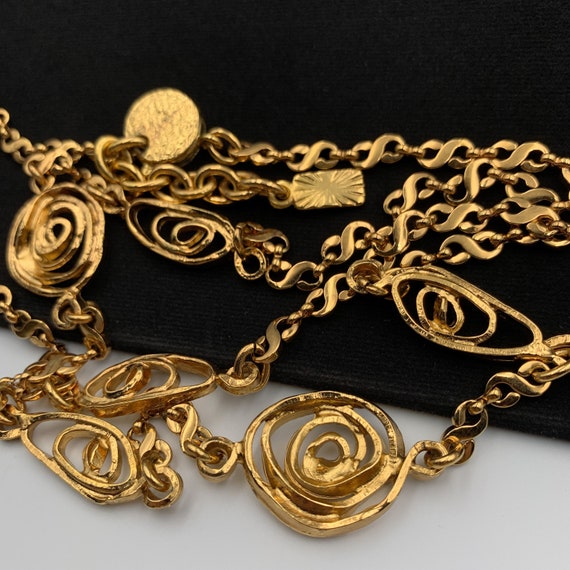 Yves Saint Laurent Vintage Gold Plated Long Neckl… - image 3