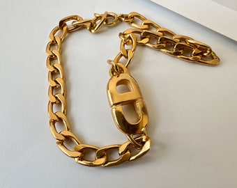 Christian Dior Vintage CD Chain Link Bracelet - Etsy