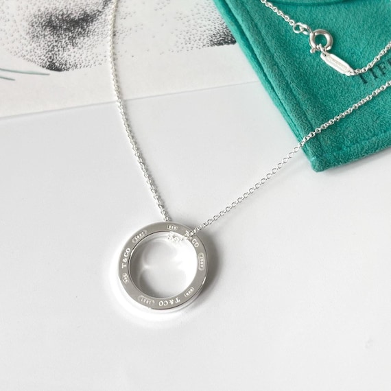 Tiffany & Co. Ring Pendant Necklace in 925 Sterling Silver