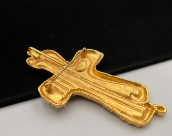 Christian Lacroix Vintage Cross Brooch and Necklace - Etsy