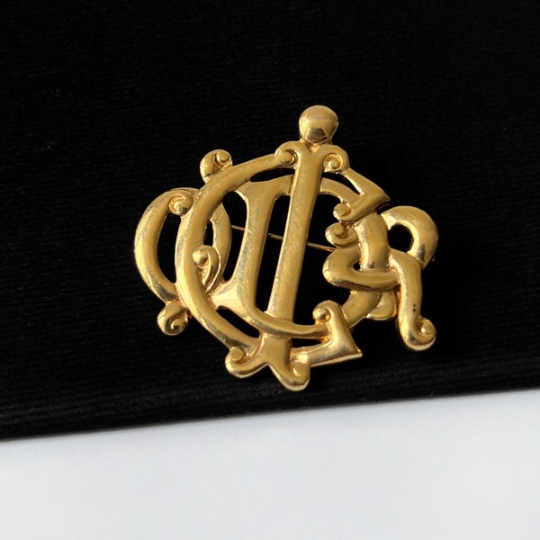 CHRISTIAN DIOR Vintage Dior logo Brooch