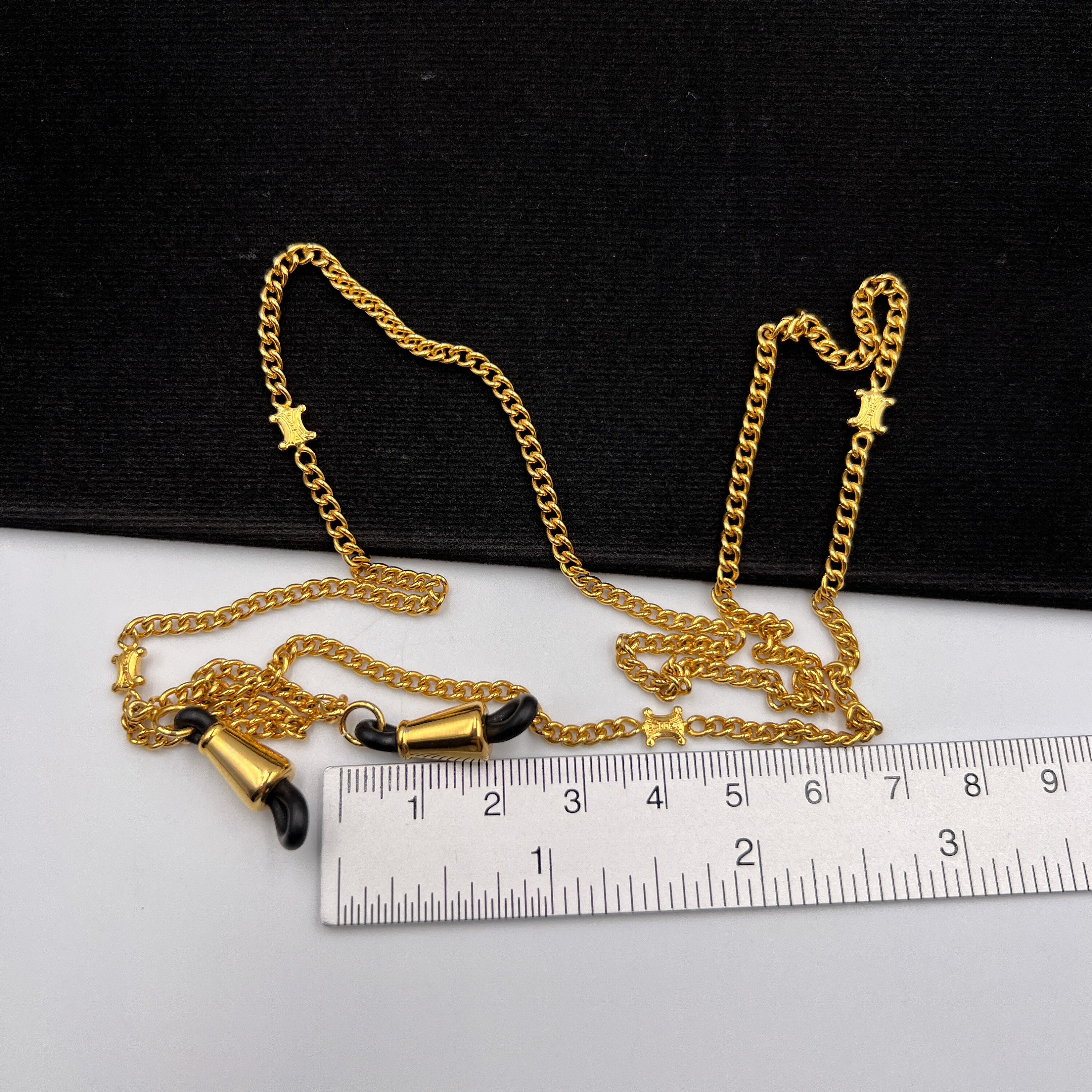 CELINE Vintage Triomphe Logo Charm Glasses Chain - Etsy