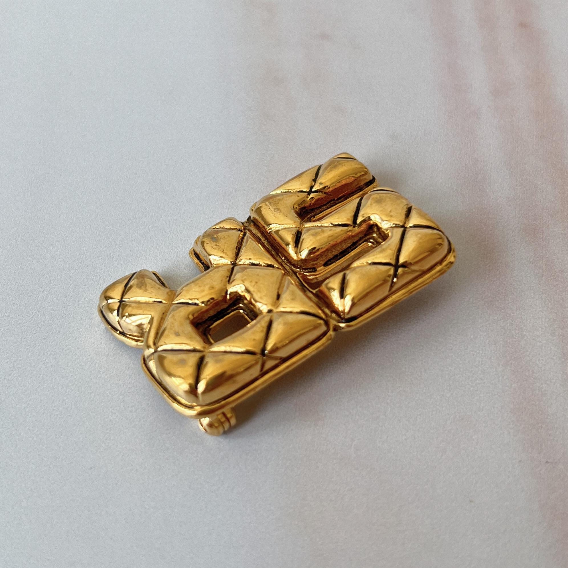 ソニア リキエル ヴィンテージ ゴールド メッキ ブローチ - Etsy 日本