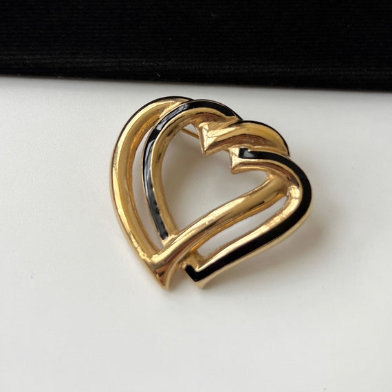CHRISTIAN DIOR Vintage Heart Brooch - Etsy
