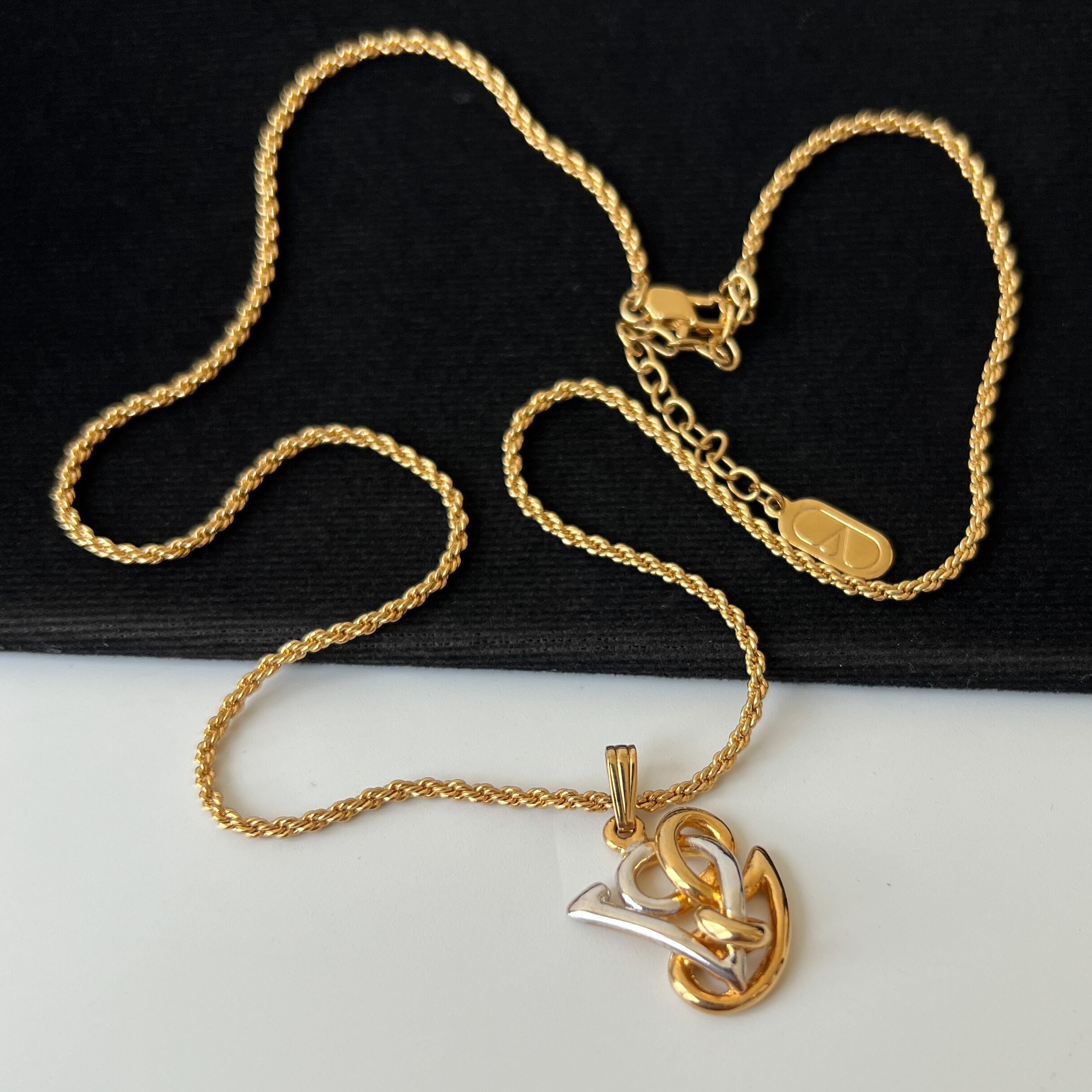 VALENTINO GARAVANI Vintage VG Pendant Necklace - Etsy