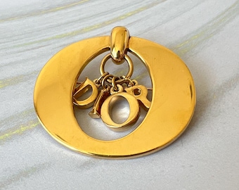 Vintage Christian Dior Silver Clip CD Logo Monogram Brooch  display picture 1
