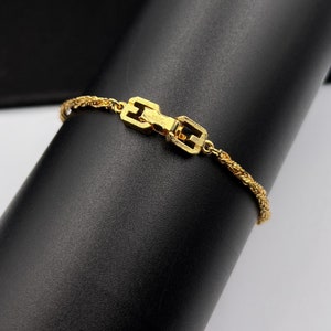 GIVENCHY Vintage Gold Plated Chain Bracelet - Etsy