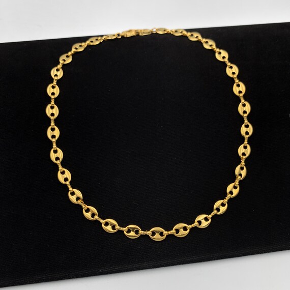 GIVENCHY Vintage Chain link logo Choker Necklace