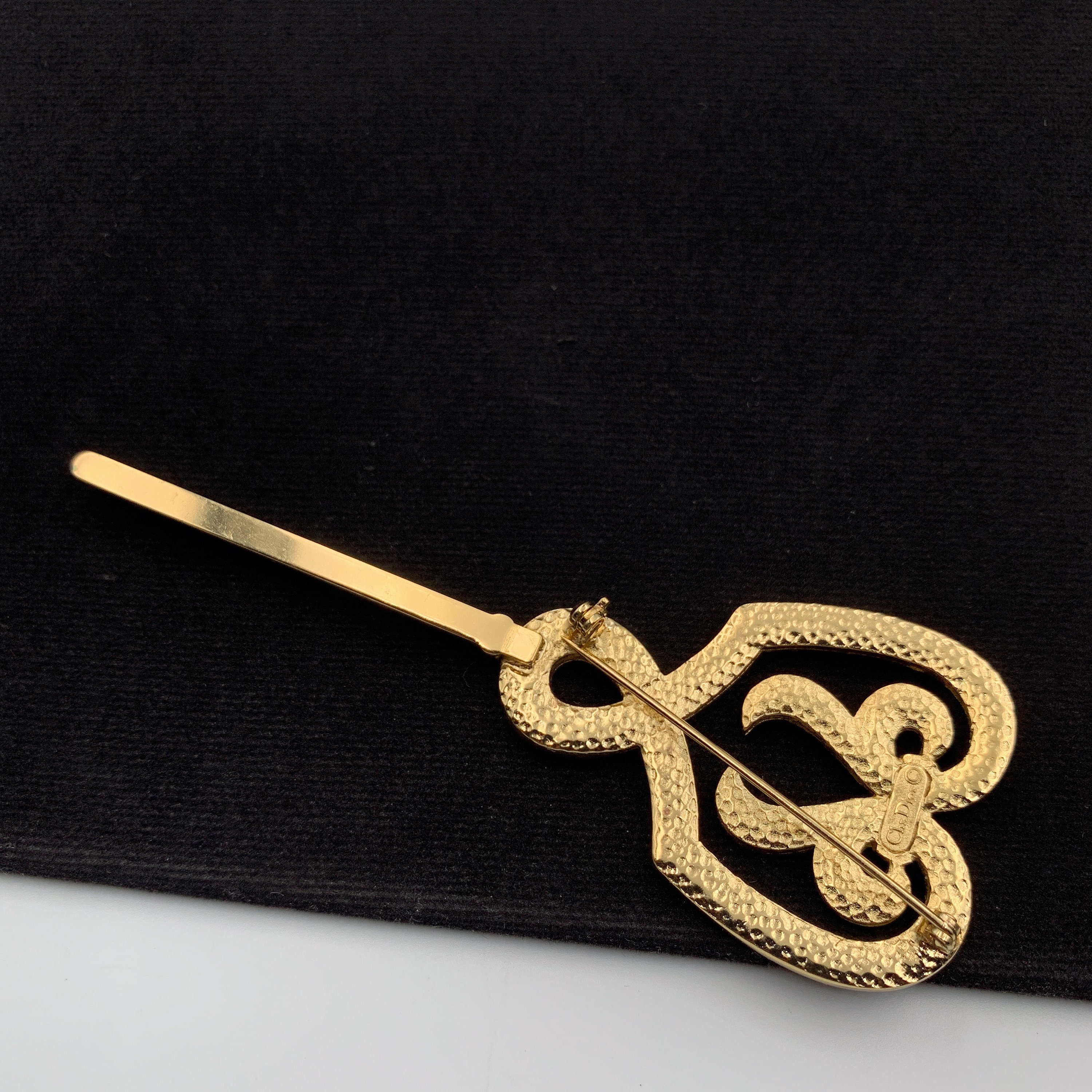 クリスチャン ディオール ヴィンテージ ゴールド メッキ ブローチ