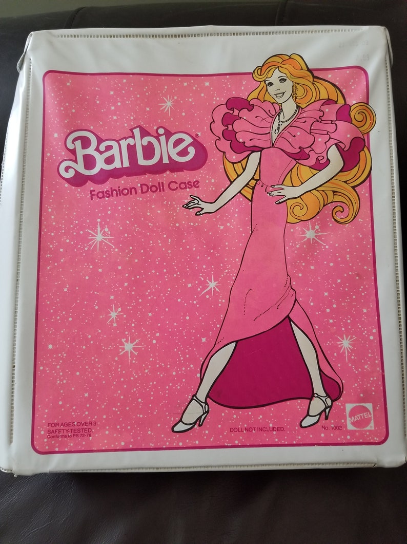 Vintage Mattel Barbie Fashion Doll Case 1002 1982 White Pink Etsy