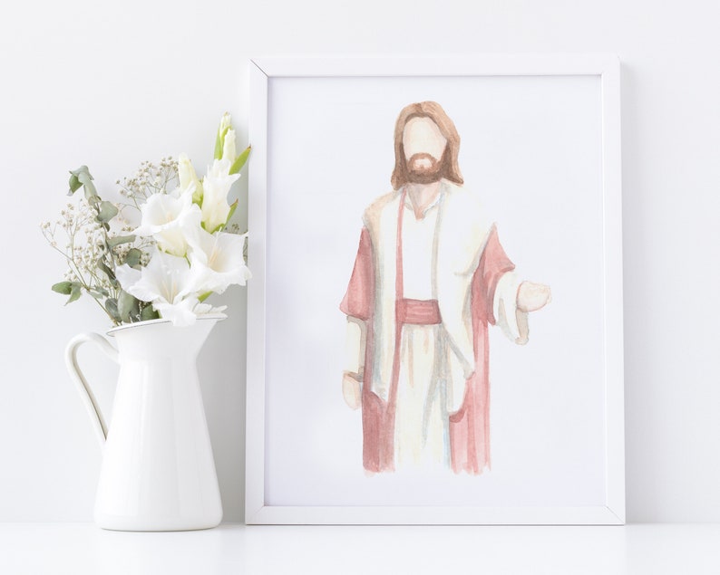 Baptism Decor Jesus Christ Watercolor Painting Come Folow Me Printable Lds Decor Come Follow Me Art Collectibles Digital Prints Delage Com Br