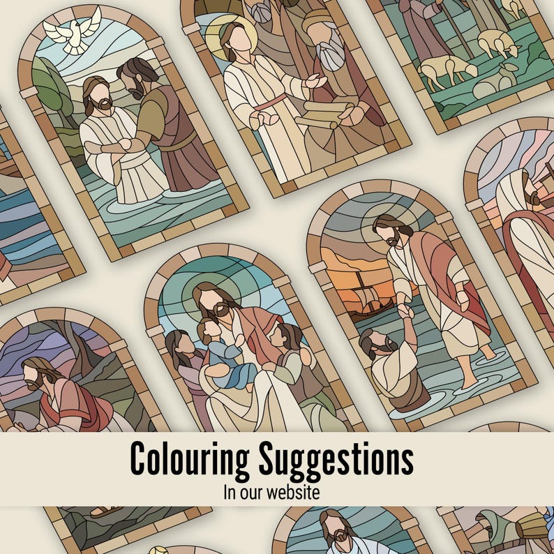 Windows Into the Life of Jesus, Colouring Book for All Ages - Etsy