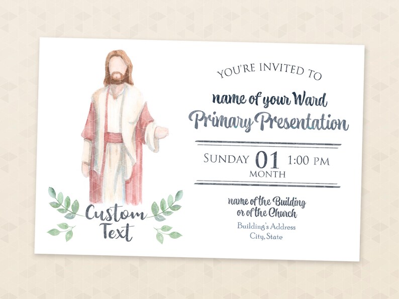 Primary Program Invitation Customised Just for You DIGITAL - Etsy