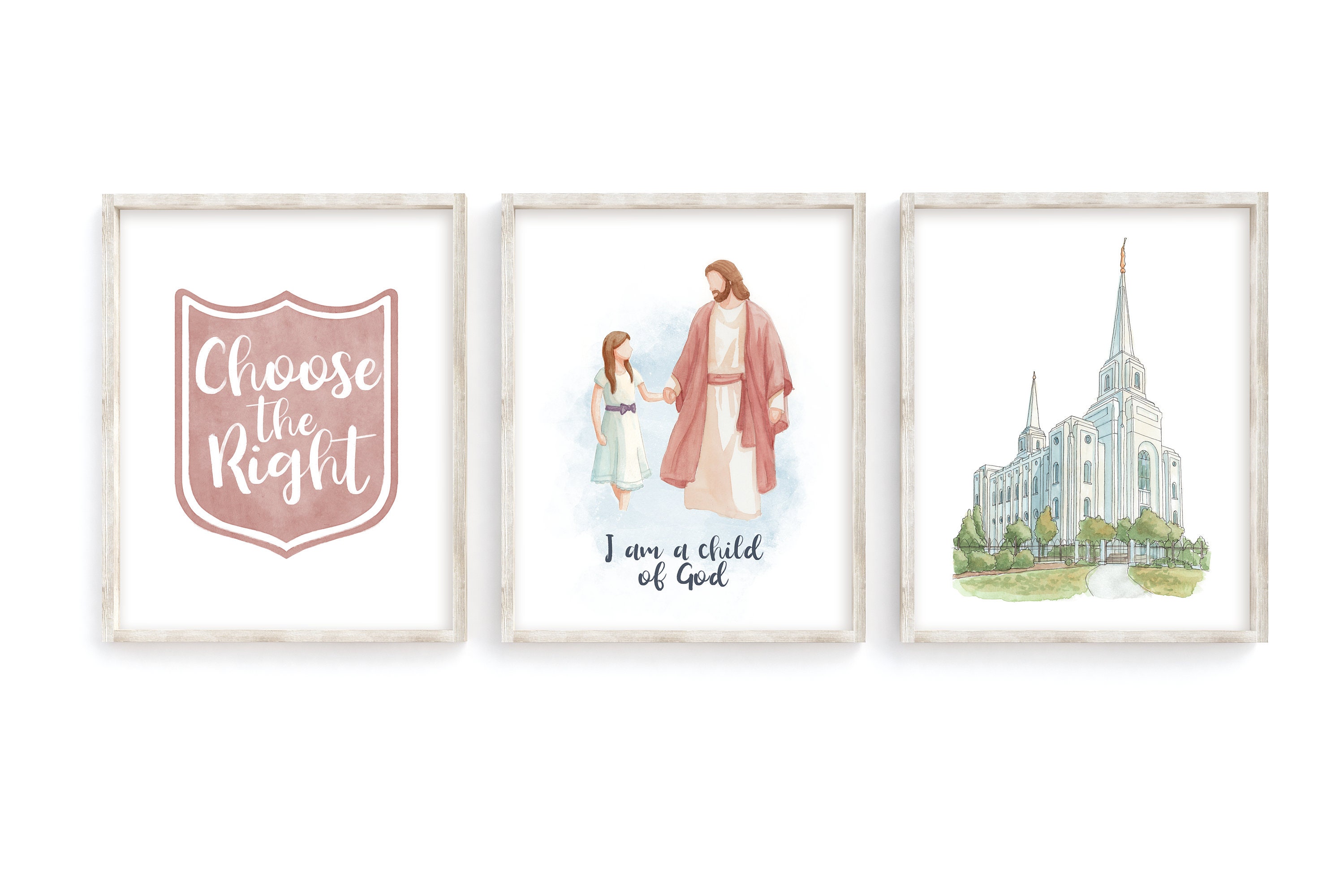 Personalised Set of 3 DIGITAL Prints 8x10 Inches Jesus - Etsy