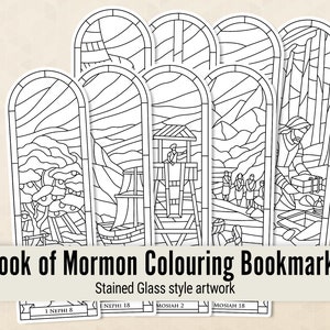 Book of Mormon Stories Colouring Bookmarks - DIGITAL files