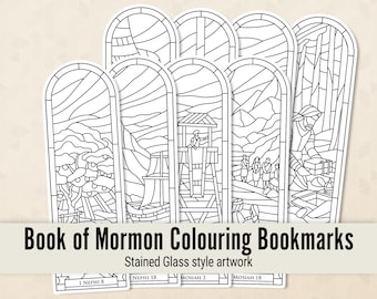 Book of Mormon Stories Colouring Bookmarks - DIGITAL files