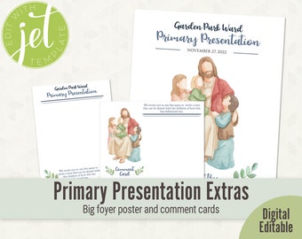 Primary Program Extras - Jesus with Children - Editable