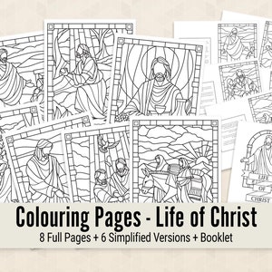 General Conference colouring pages + colouring booklet for kids, Life of Christ colouring pages