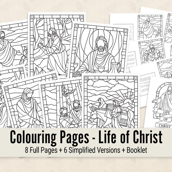 General Conference colouring pages + colouring booklet for kids, Life of Christ colouring pages