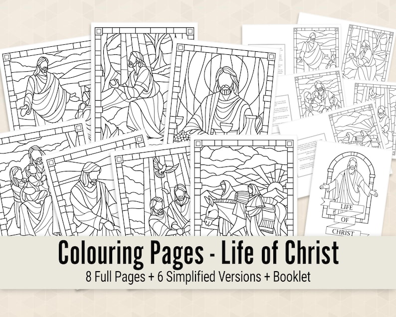 General Conference colouring pages colouring booklet for kids, Life of Christ colouring pages image 1