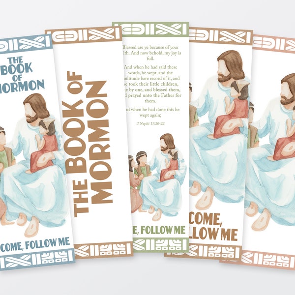 Book of Mormon bookmarks, Come Follow Me bookmarks