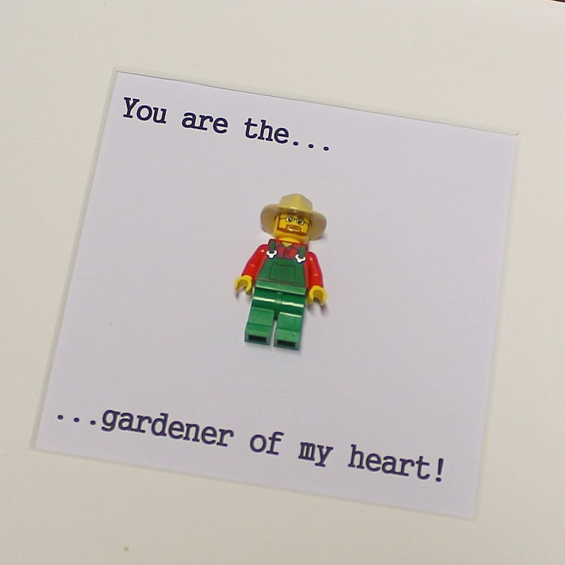 Lego Gardener Of My Heart Minifigure Picture Framepersonalizablegift Ideagarden Lovervalentines Day