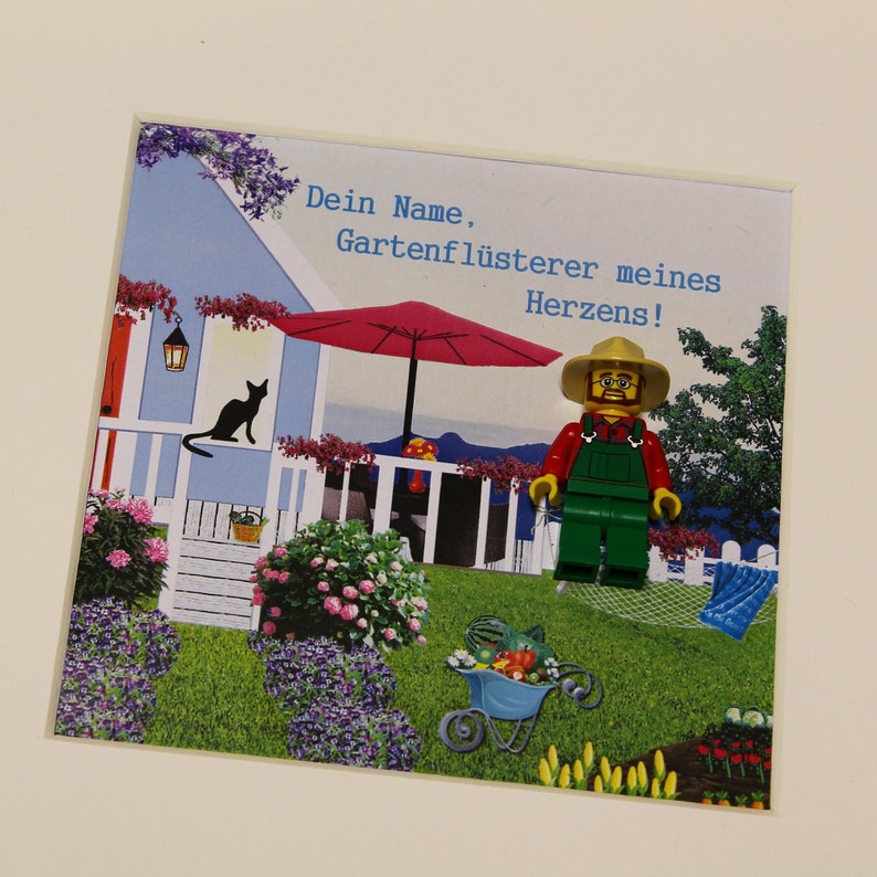 Lego Gardener Of My Heart Minifigure Picture Framepersonalizablegift Ideagarden Lovervalentines Day