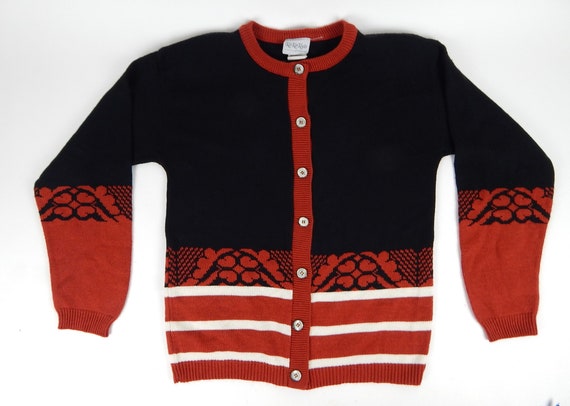 1980's Cardigan Sweater "Ko Ko Knits of Californi… - image 1