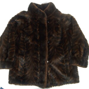 Vintage 1970&#39;s Ladies Size 12 Reversible Faux Fur/Nylon Coat