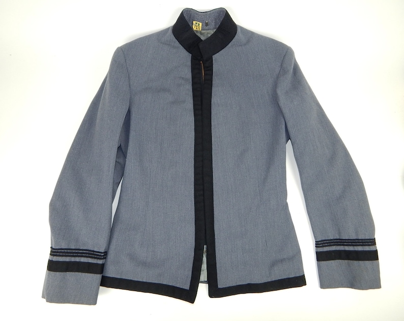 Vintage 1975 West Point Academy Cadet Dress Grey Uniform Military Jacket