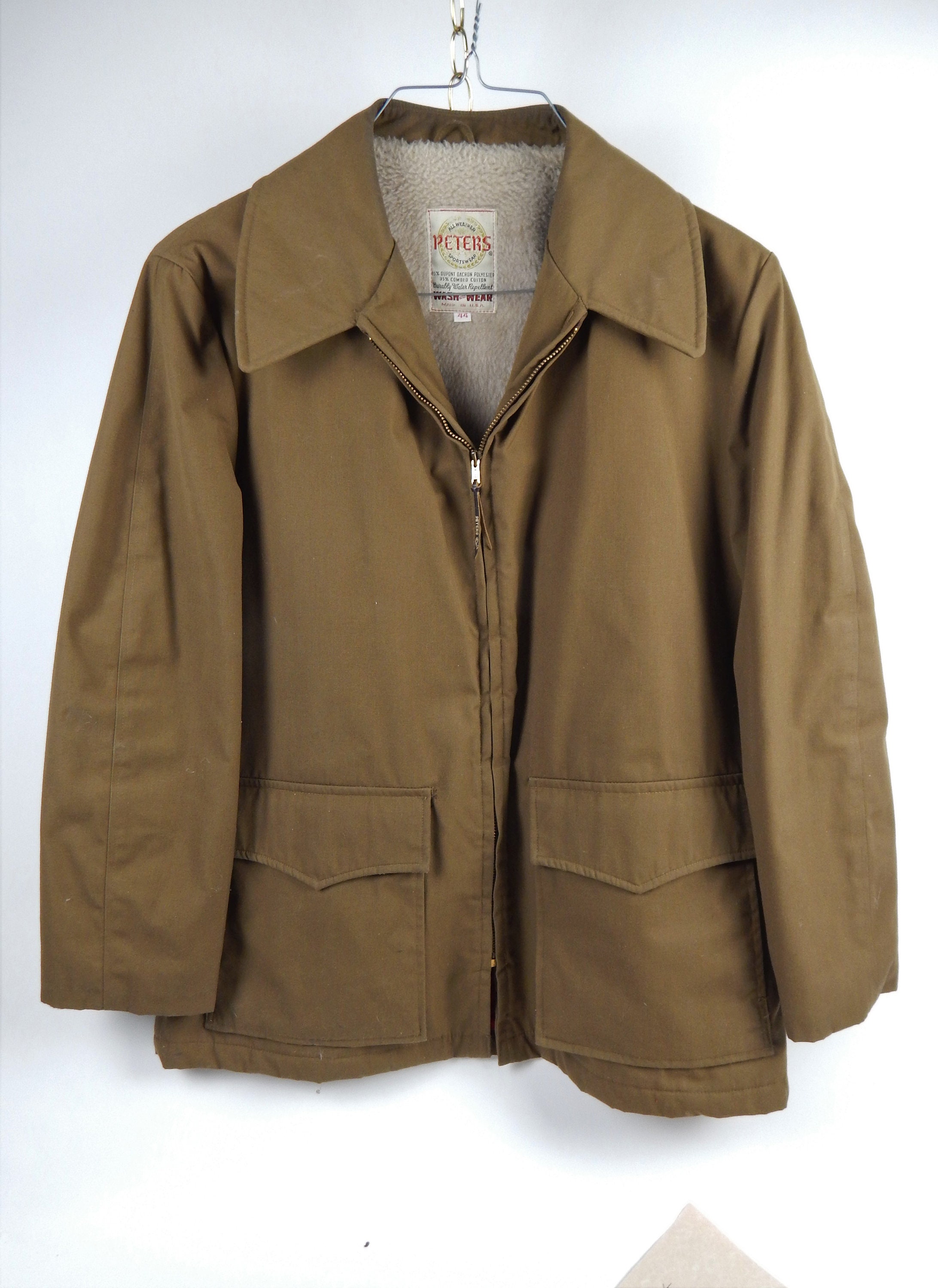60s 70s Peters All Weather Sports Wear Made in USA Size 44 60s 70s Peters All Weather Sports Wear Made in USA Size 44