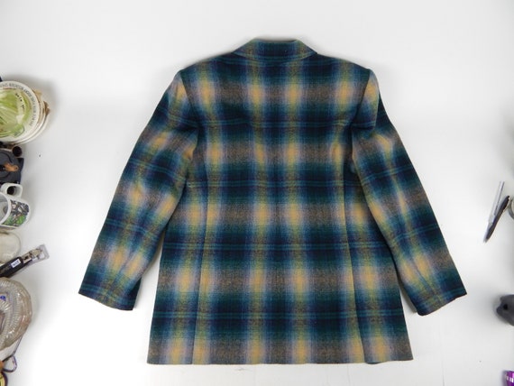1990s "New Frontier" Plaid 1940s 1950s Style Poly… - image 4