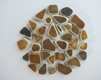 Sea Ceramic Very Old Beach Finds Unique 34 Pcs. Lot Mosaic Supply Natural Beach Tiles Handpicked Assorted Antique Beach Ceramic