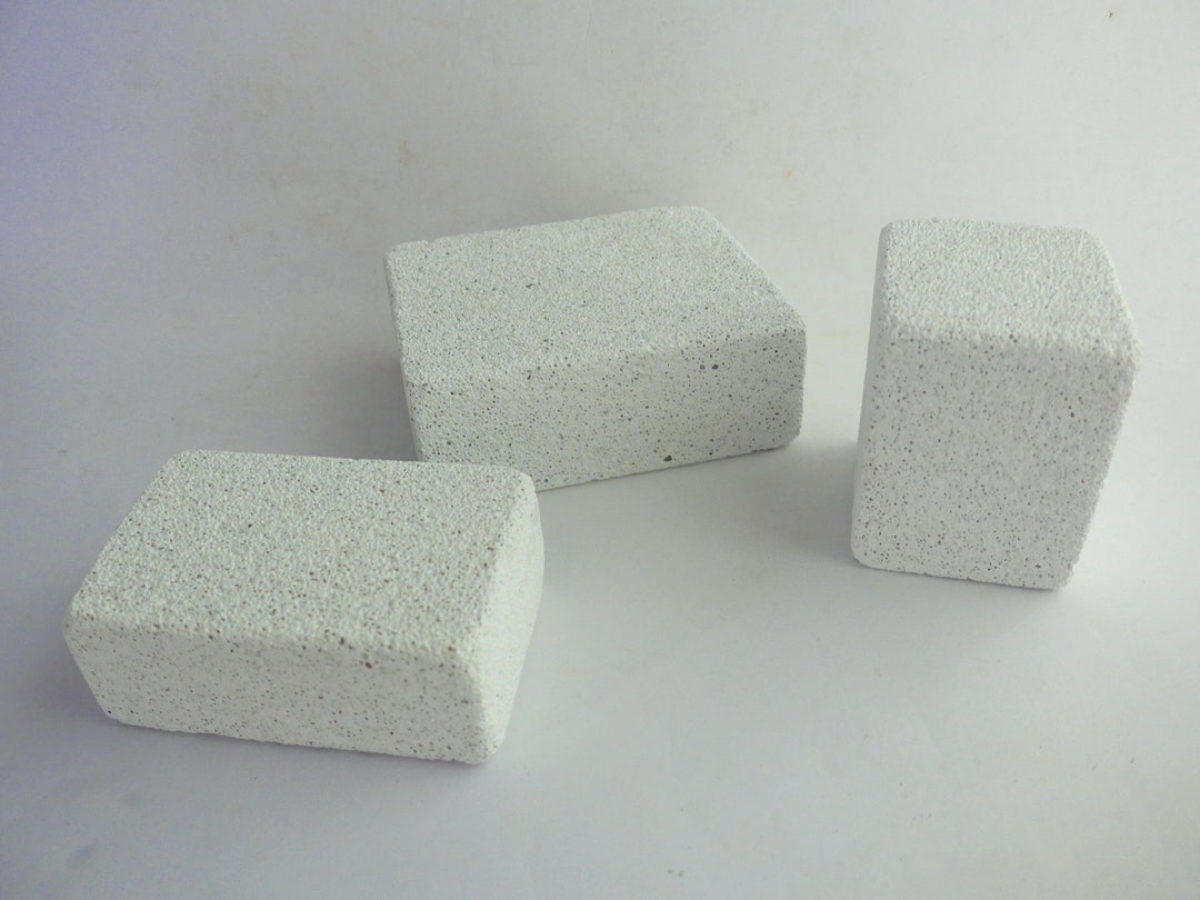 White Display Blocks Concrete Jewellery Display Blocks White Aerated Concrete Minimalist ...