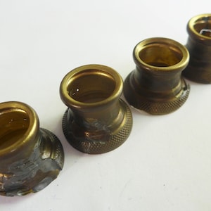 Antique Brass Fittings Salvaged 1900th Desktop Clock Parts 4 Pcs Repurposed Junk Pieces Unique Metal Assemblage Parts Metal Art Supply