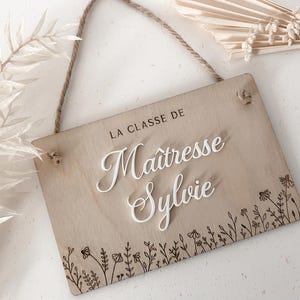 Cartello personalizzato per insegnante, regalo di fine anno scolastico, ringraziamento insegnante immagine 5