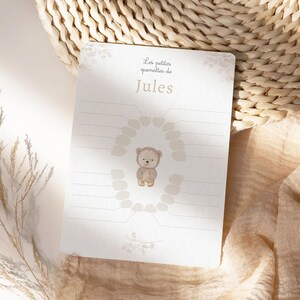 Carte dents bébé, carte quenottes, petite souris, motif ourson image 3