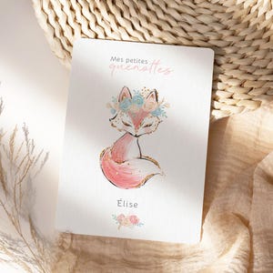 Carte dents bébé, carte quenottes, petite souris, motif renarde bohème image 2