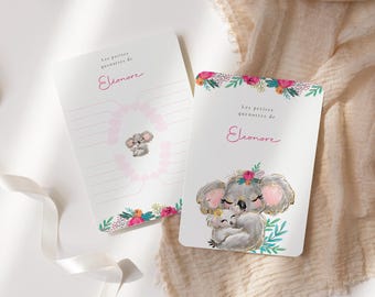 Baby teeth card, little teeth card, little mouse, koala motif