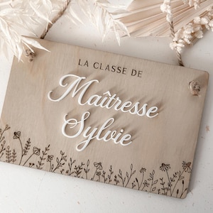 Personalized door sign for teacher, end of school year gift, thank you teacher