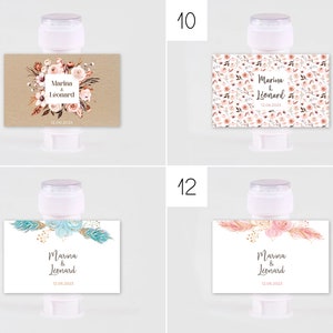 Personalized labels for soap bubble tubes, guest gifts for baptism, birthday, wedding image 4