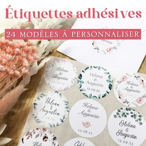 Etiquetas autoadhesivas personalizadas, stickers para boda, bautizo, cumpleaños, texto personalizado