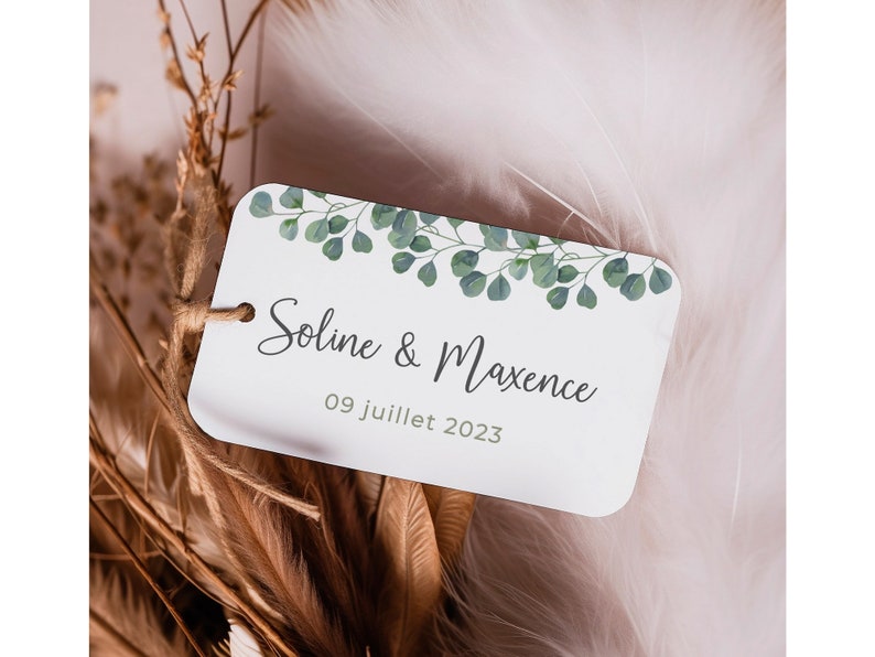 Personalisierte perforierte Etiketten für Hochzeit, Taufe, Geburtstag, personalisierter Text Bild 7