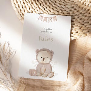 Carte dents bébé, carte quenottes, petite souris, motif ourson image 2