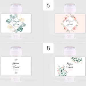 Personalized labels for soap bubble tubes, guest gifts for baptism, birthday, wedding image 3