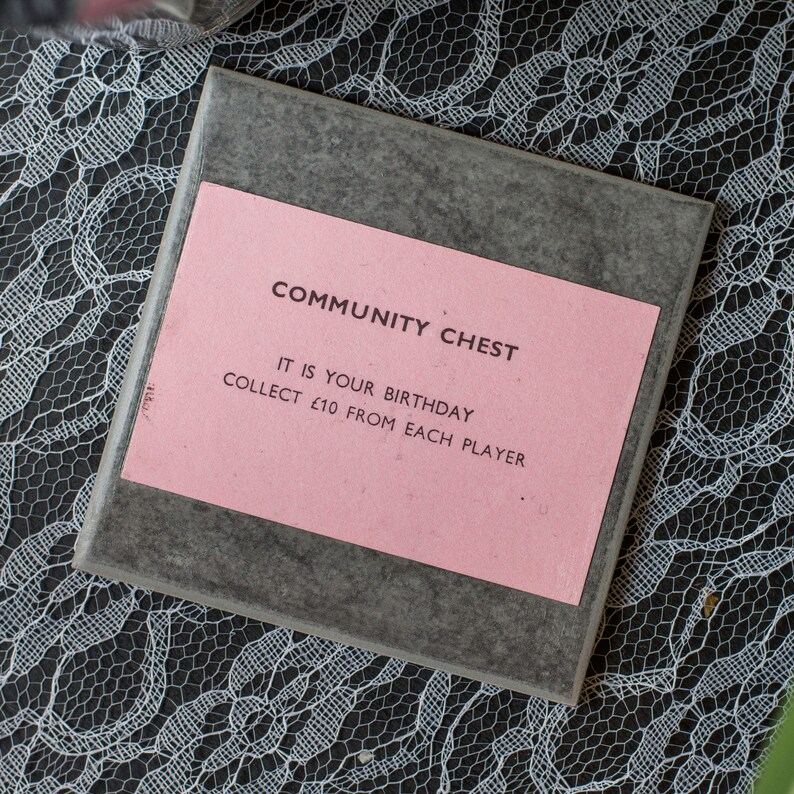 Monopoly Community Chest Card Chance Card Handmade Games Room Etsy