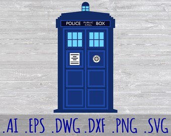 Download Tardis svg | Etsy