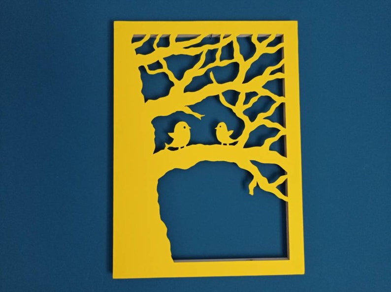 Blue Wall Decor Paper Artwork Wall Decor Housewarming Gift Etsy