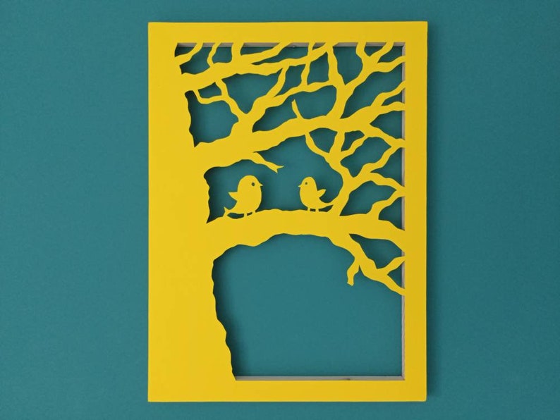 Blue Wall Decor Paper Artwork Wall Decor Housewarming Gift Etsy